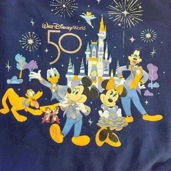 Walt Disney World 50th Anniversary Mickey
Mouse & Friends Ladies Zip Hoodie Med - Picture 11 of 14